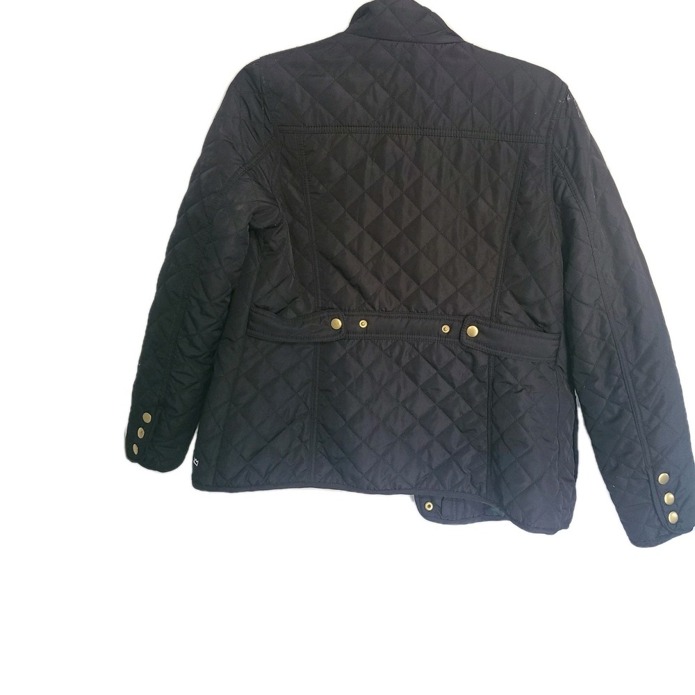 Crown and Ivy Black‎ Barn Jacket Size PS Plaid Lined With Gold Buttons Preppy - Picture 5 of 6